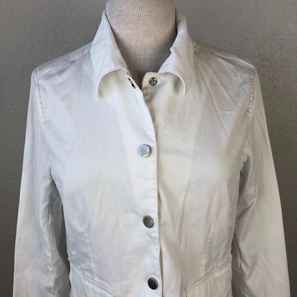 NWT Evan Picone White Button Down Jacket Size 10 … - image 2